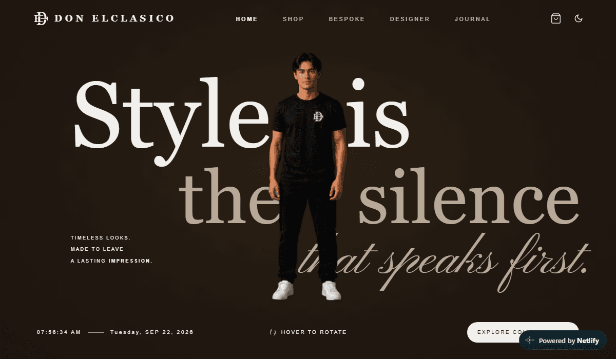 Don Elclasico Wears website preview