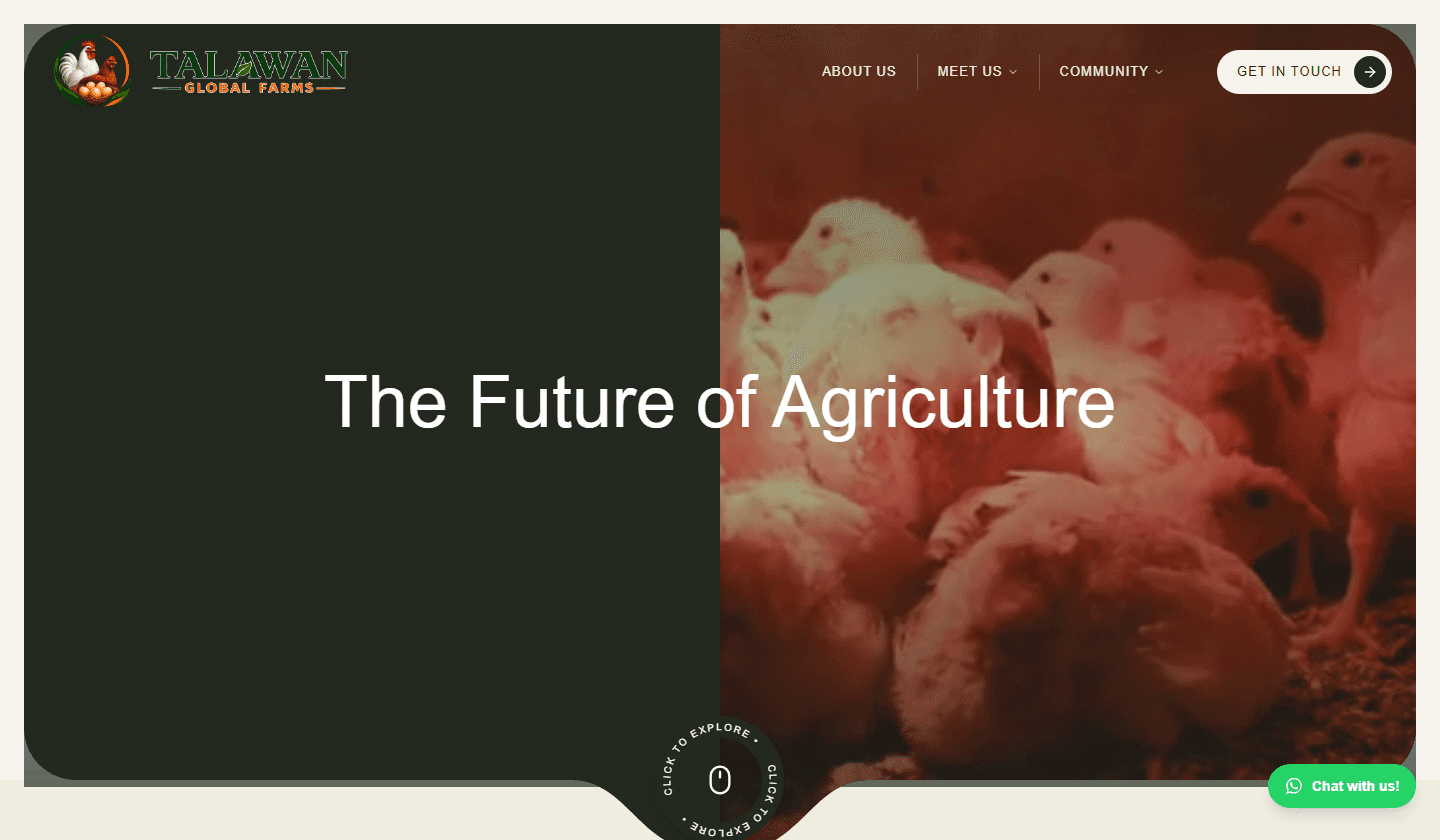 Talawan Global Farms website preview